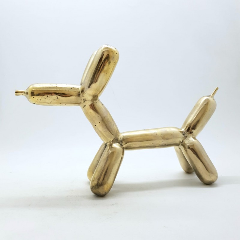 DOG BRONZE GOLD COLOR 30 - STATUES